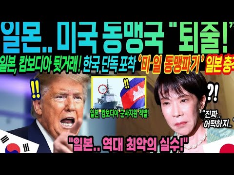 [해외감동사연] 한국이 일본 뒤집었다! 한국 무기에 캄보디아 돕다 발각된 일본. 트럼프 동맹 재정립 발언에 일본 피눈물 흘리는 이유