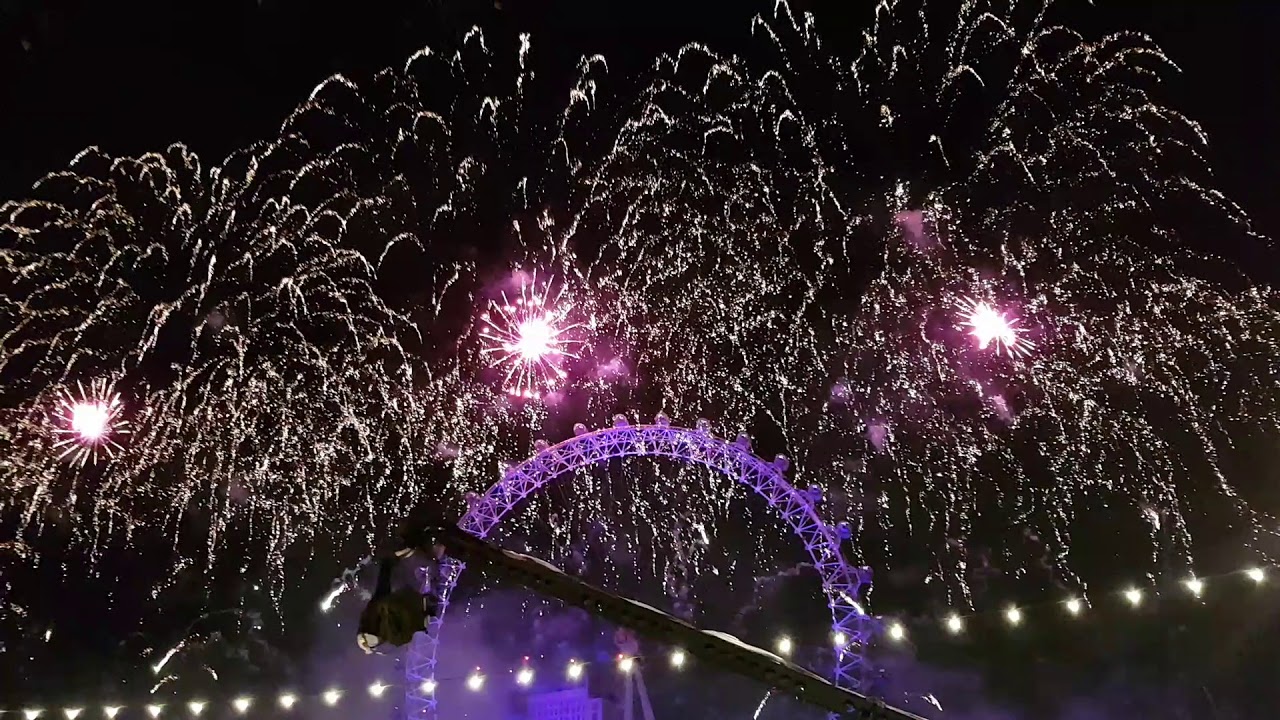 New years eve 2018. London fireworks
