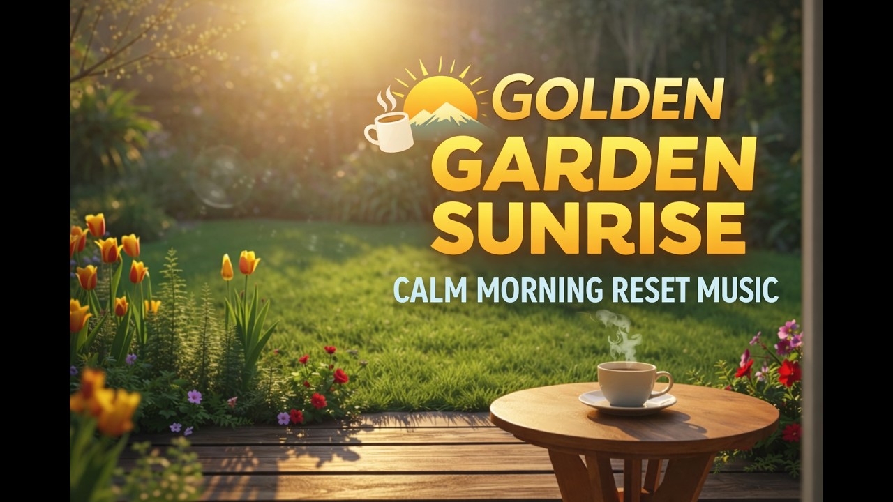 Golden Garden Sunrise ☀️ Calm Morning Reset Music | Peaceful Coffee Vibes
