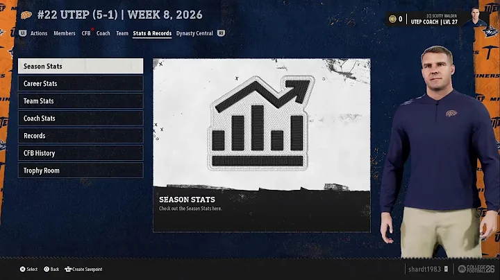 UTEP 4-1 (1-0) @ FIU 2-4 (1-1)  Year 2 Utep  Dynasty Rebuild
