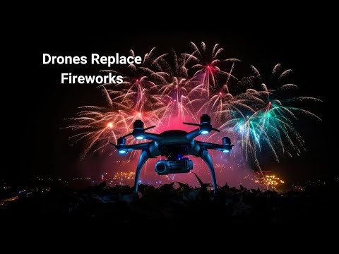 Soaring Lights: Drones Replace Fireworks for Spectacular Shows #robotics