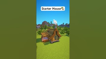 Minecraft simple Starter House #minecraft #tutorial #building  #starterbuild #shorts