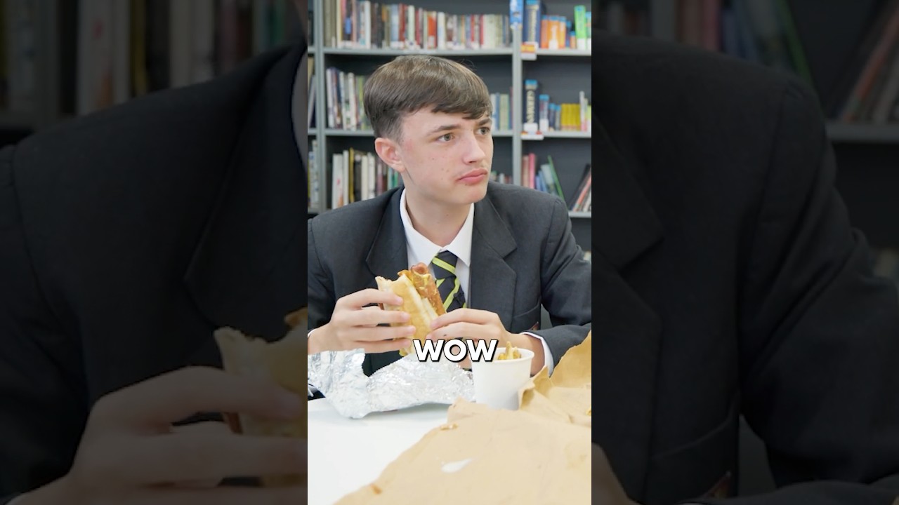Brits try Five Guys Hot Dogs!