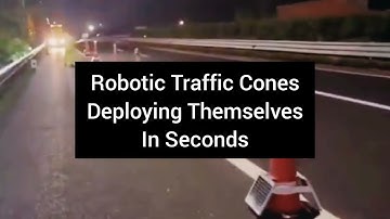 China Is Testing Robotic Traffic Cones That Deploy Themselves in Seconds