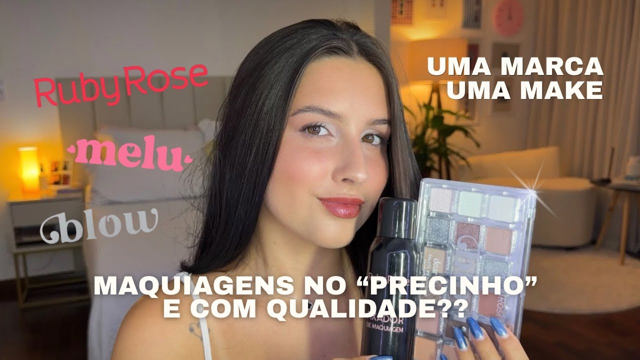 Maquiagem completa usando Ruby Rose (apenas baratinhos da marca) | UMA MARCA UMA MAKE 