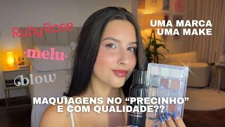 Maquiagem completa usando Ruby Rose (apenas baratinhos da marca) | UMA MARCA UMA MAKE 