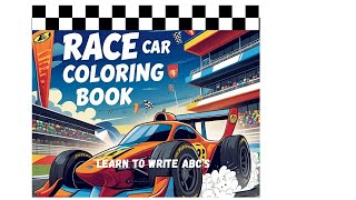 Race Car Coloring Book & Learn to write ABC's screenshot 3