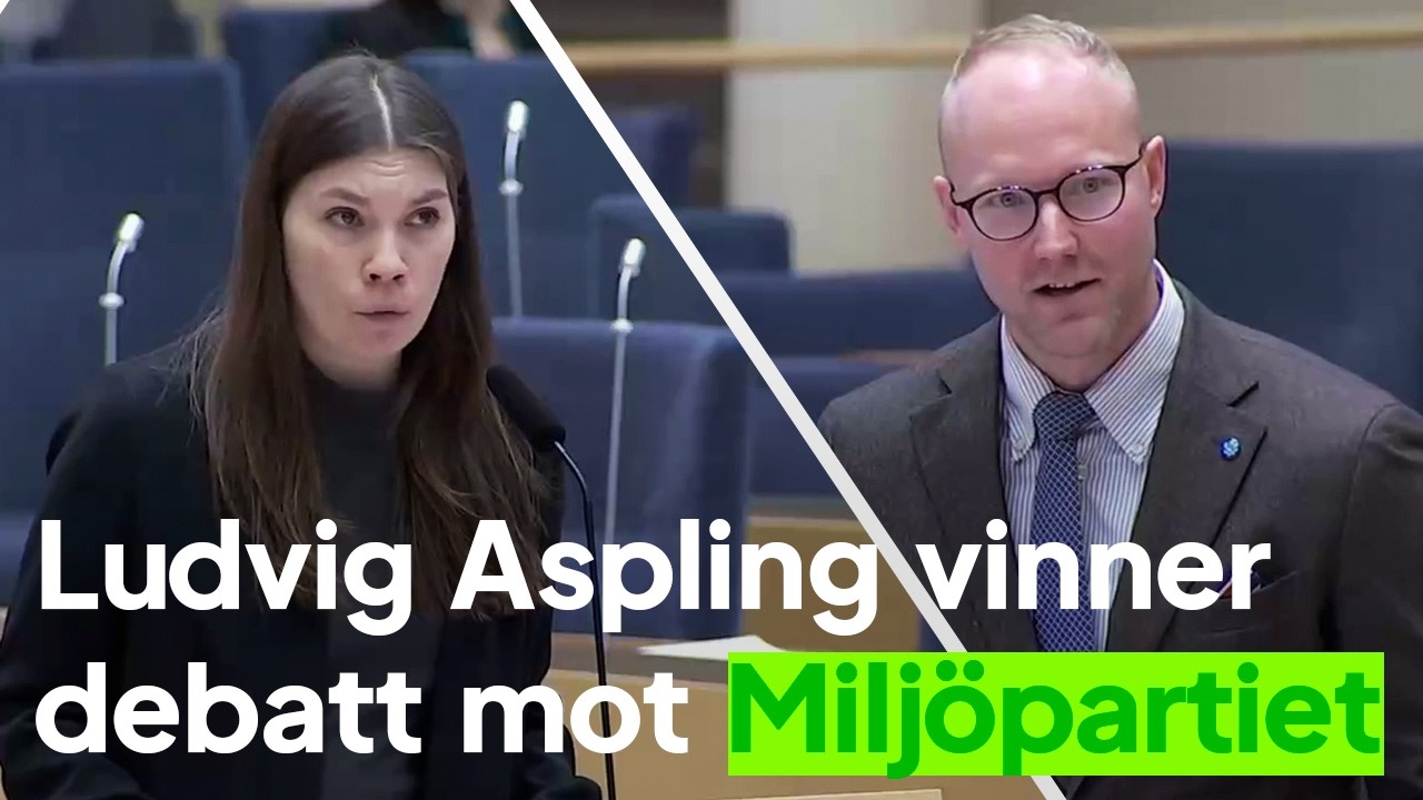 Ludvig Aspling (SD) kör över Annika Hirvonen (MP) i debatt om invandringen
