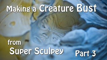 Making a Creature Bust from Super Sculpey Part 3 - Making a Matrix Mould