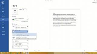 MS Word File Menu