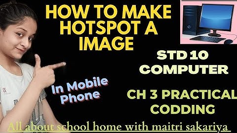 how make hotspot a image| Std 10 computer ch3