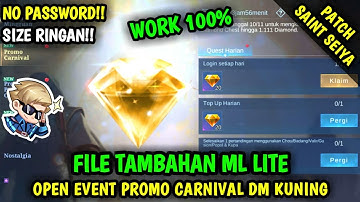 Data Open Event Promo Carnival DM Kuning Terbaru Patch Saint Seiya | File Tambahan ml lite