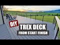 A Trex Deck Transformation | How to build a Deck | Framing | Stairs | Privacy Wall | Cable Railing