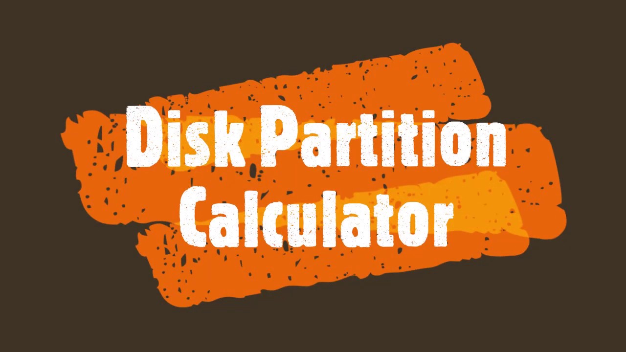 Disk Partition Calculator YouTube