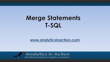 Merge Statements in T-SQL