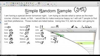 Statistics: Chapter 8-Simple Random Sample