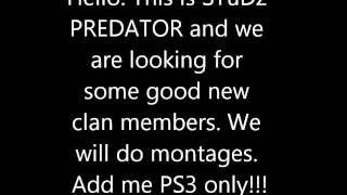 Clan Tryouts for PS3 - CoD Black Ops/MW3
