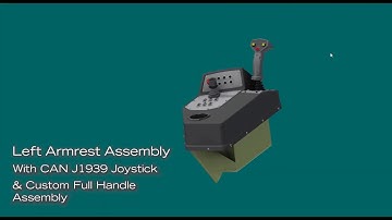 Full View: Custom Left Armrest With CAN Joystick & Assembly