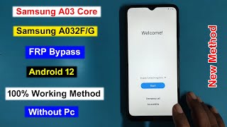 Samsung A03 Core Frp Bypass Android 12 | Samsung A032F frp/Google Account Remove Without Pc