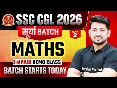 SSC CGL 2026 Surya Batch | Maths - 2nd Paid Demo Class | Batch Start Today | By Ravinder Sir