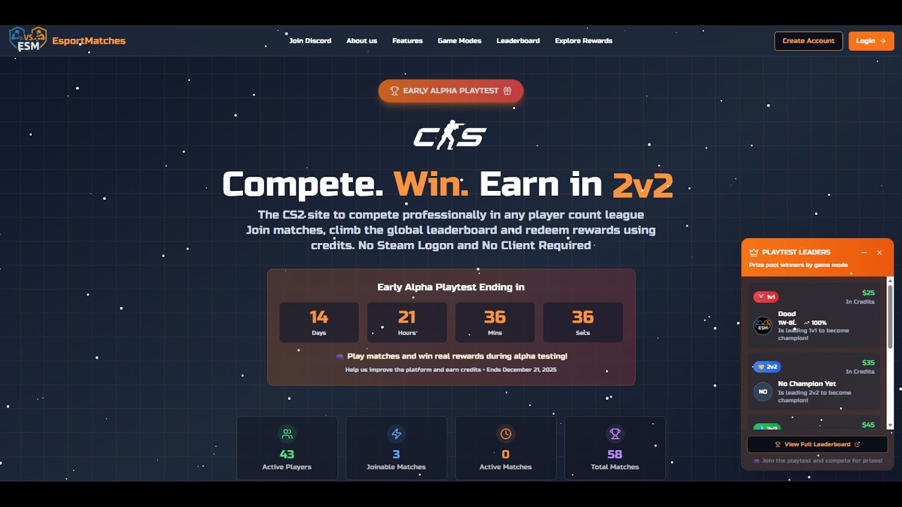 Esportmatches CS2 Competitive Platform Showcase | 1v1 to 5v5 - YouTube