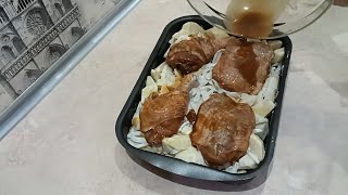 БЫСТРОЕ ГОРЯЧЕЕ ! САМЫЙ ВКУСНЫЙ РЕЦЕПТ !КУРИЦА С КАРТОШКОЙ. А СЕКРЕТ В ГЛАЗУРИ !УХ ТЫ КАК ВКУСНО !👌😋