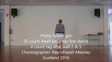 Pretty flower girl beginner line dance