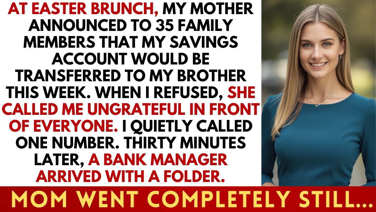 My Parents Announced My Savings Were Theirs — The Bank Manager Ended That Conversation