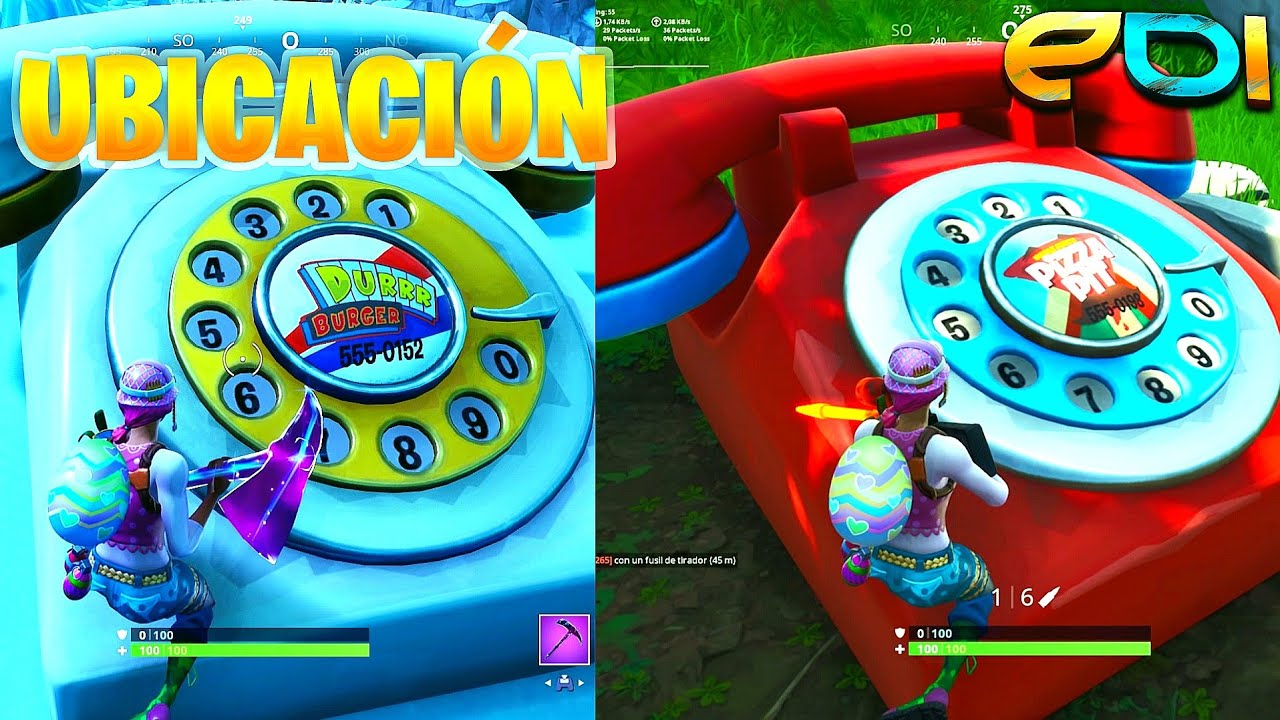 marca el numero de durr burger en el gran telefono al oeste de latifundio letal - fortnite marca el numero de hamburguesa en el gran telefono al oeste de latifundio letal