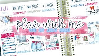 PLAN WITH ME // 4TH OF JULY // PRINTABLE PLANNER STICKERS // CARDBOARD COUTURE