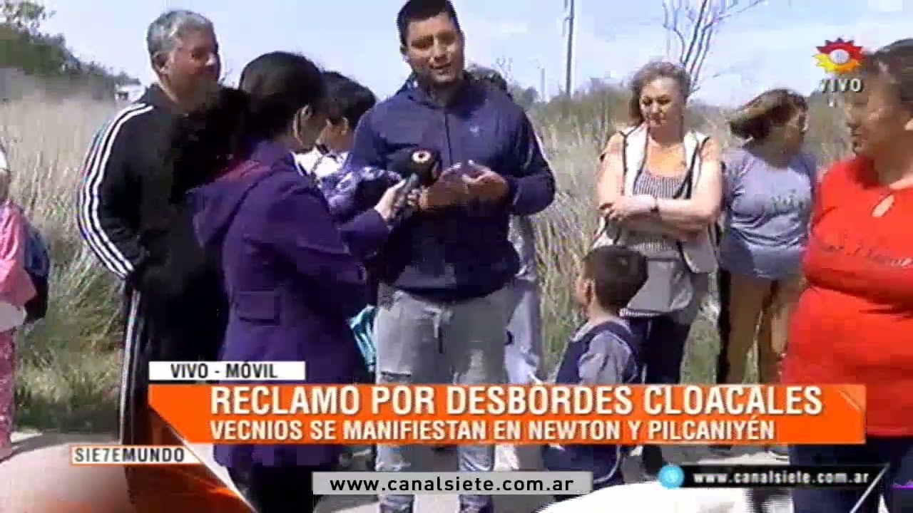 Reclamo por desbordes cloacales: vecinos se manifestaron en Newton y Pilcaniyén