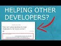 Why do you help other developers?