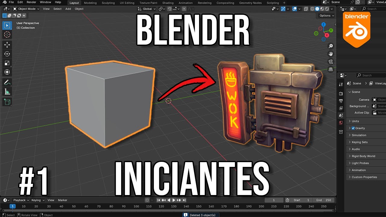 Como COMEÇAR no Blender | Tutorial Blender - 01