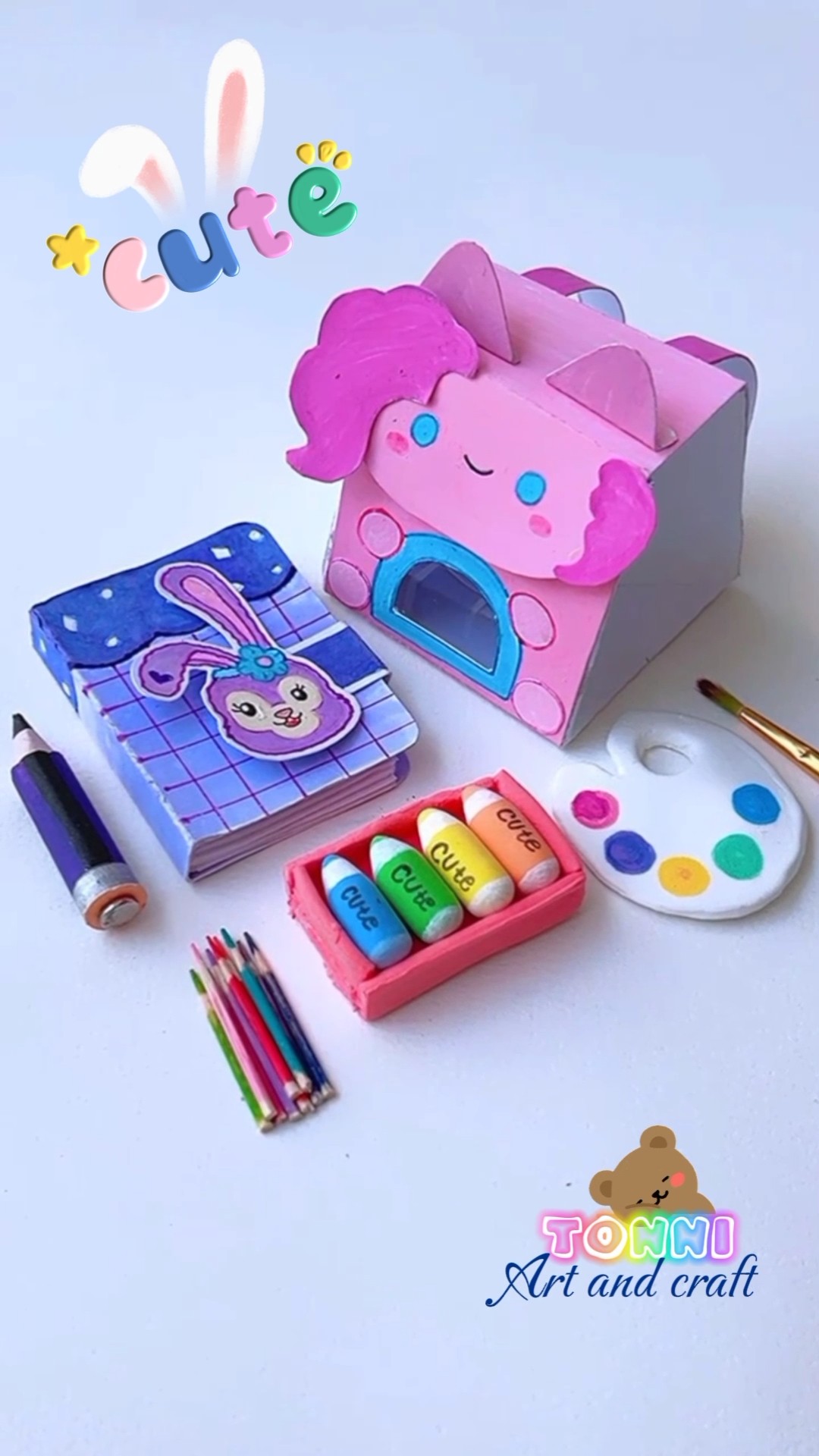 Easy to make (paper craft) #shorts #tonniartandcraft #art #love