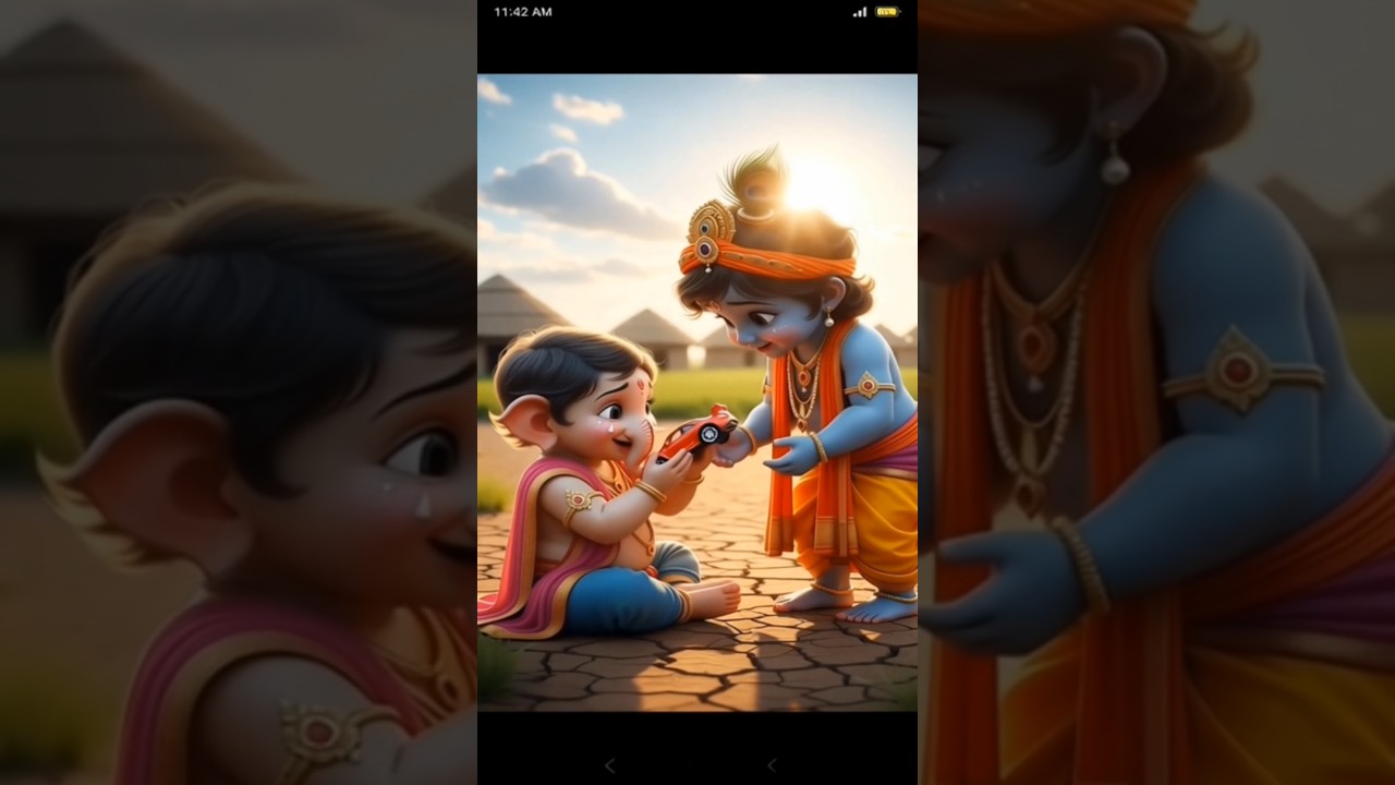 Lord Krishna Helps Ganesha | Cute Divine Story | Moral Short Story | Hindu God Tale | Krishna