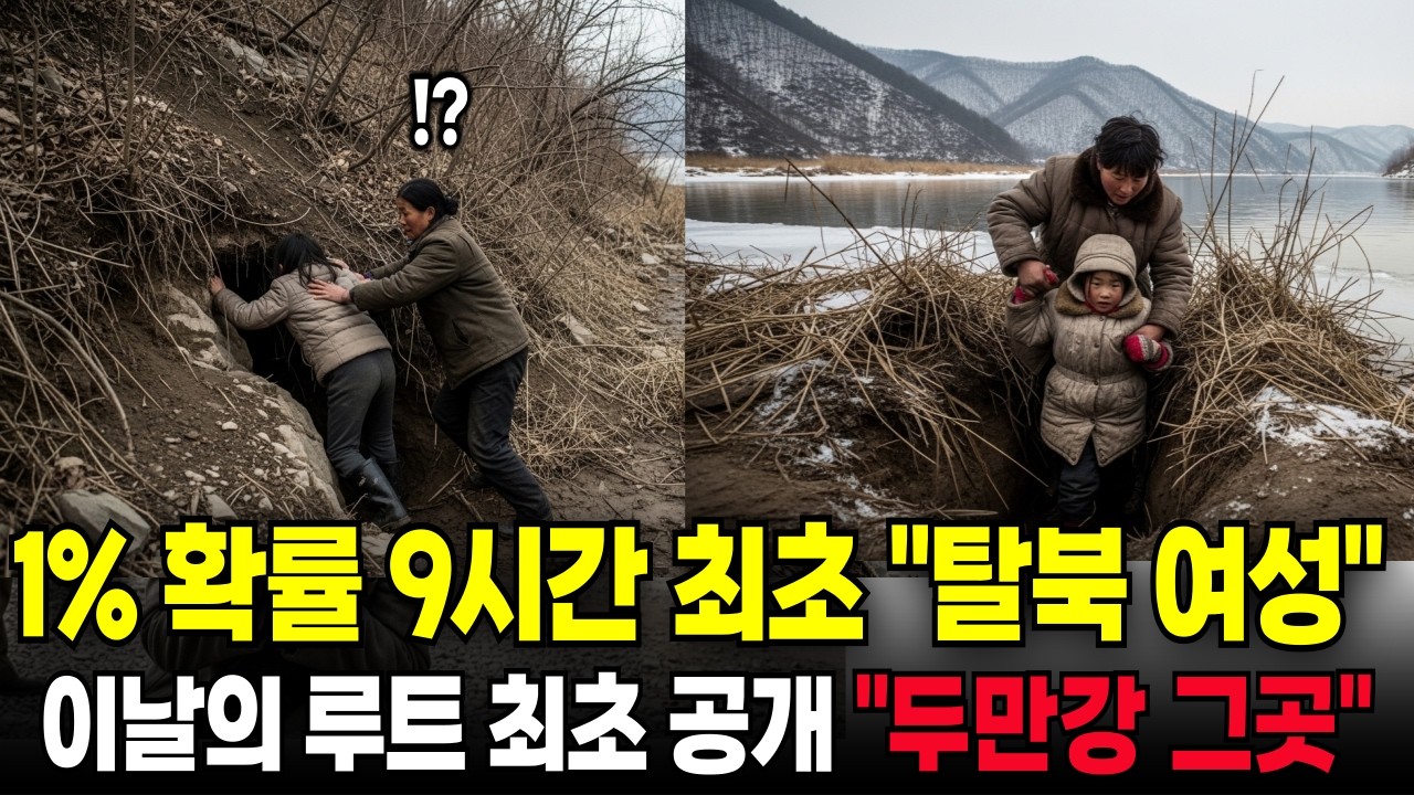 미친 하늘이 도왔다. 북한 최초로 9시간만에 탈북한 북한 여성. 이날까진 아무도 이 루트를 몰랐다. 탈북경로 탈불사연