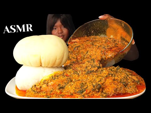 ASMR FUFU & EGUSI SOUP MUKBANG |Turkey wings| Nigerian food (Talking) Soft Eating Sounds| Vikky ASMR