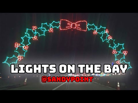 Video: Luces en la bahía en el parque estatal Sandy Point