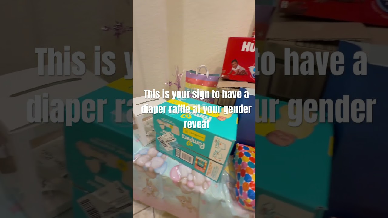 Gender reveal diaper raffle 💓💙🍼