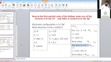 Nek M Shaikh Lecture 4 Part 2 Atomic and Molecular Physics