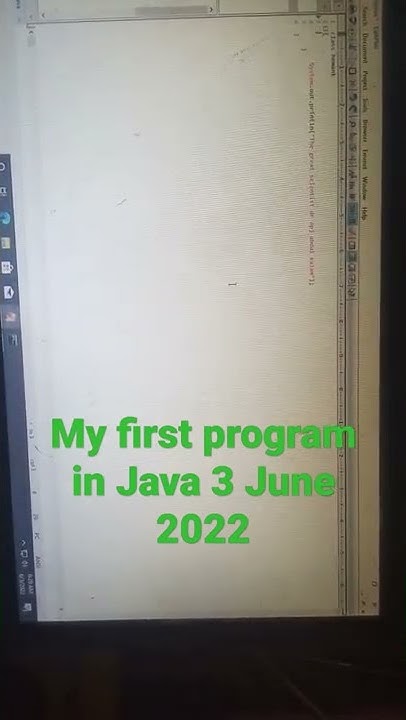 My first program in Java 3 June 2022#java #panditprashantsharma # ...