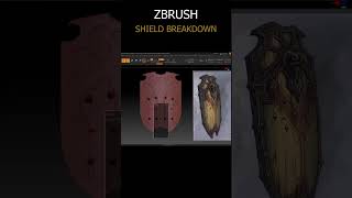 ZBrush Shield Breakdown | Result vs Reference | 3D Sculpting Process Explained #ShieldBreakdown