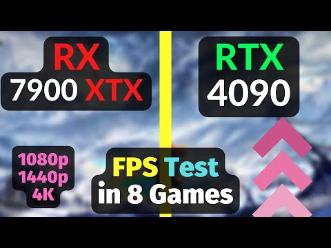RX 7900 XTX vs RTX 4090 in 8 GAMES / 1080p 1440p 4K / Ray Tracing / DLSS 3 vs FSR