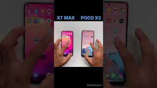 REALME X7 MAX VS POCO X3 GAME TEST 😱 INCREDIBLE PERFORMNCE #shorts #realme#poco