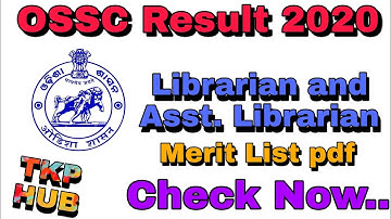 Result of Librarian and Asst. Librarian || Selected list || OSSC || R