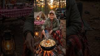 The Best Part of Camping? The Food! 🍲🔥 #CampingCooking  #OutdoorVibes #HappyCamper #NatureFood
