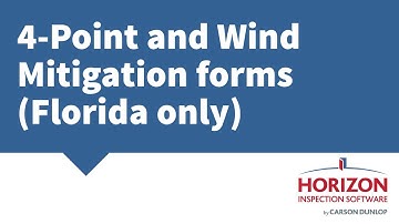 4 Point and Wind Mitigation forms (Florida only)