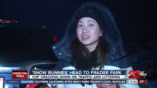 'Snow bunnies' head to Frazier Park, CHP cracking down