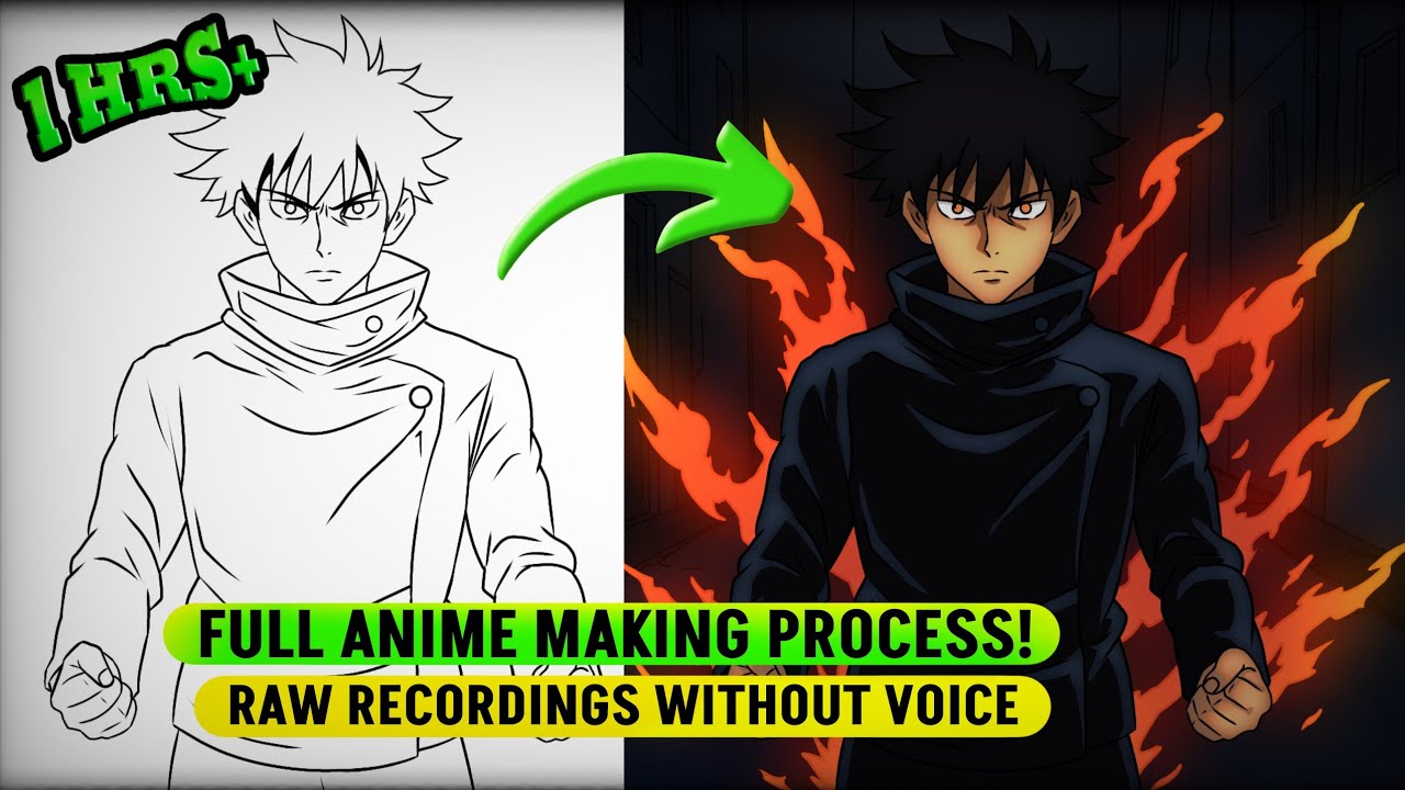 Full Anime Making Process | Behind the scenes raw recordings without ...