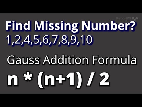 Find the Missing Number with Gauss Sum